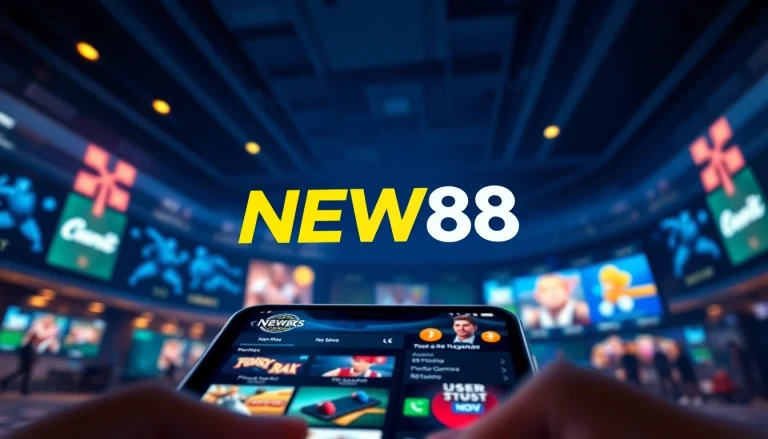Experience the excitement of online betting at new88go.com with a vibrant mobile interface showcasing games and promotions.