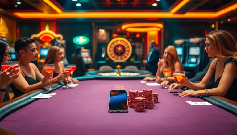 Exciting gambling scene at S8 casino featuring poker chips and Samsung Galaxy S8 smartphone.