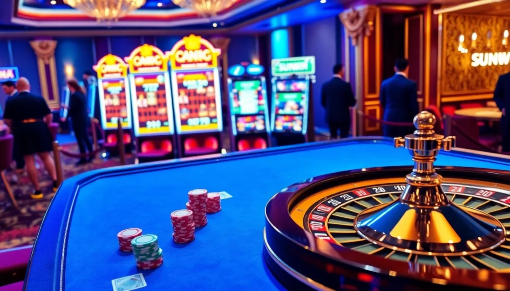 Join the excitement at SUNWIN's poker table with vibrant chips and dazzling casinos.