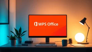 在现代桌面电脑上展示 WPS Office 的高效工作区。