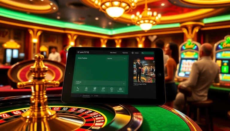Experience exhilarating gameplay at https://em777.live/ with vibrant slot machines and lively casino atmosphere.