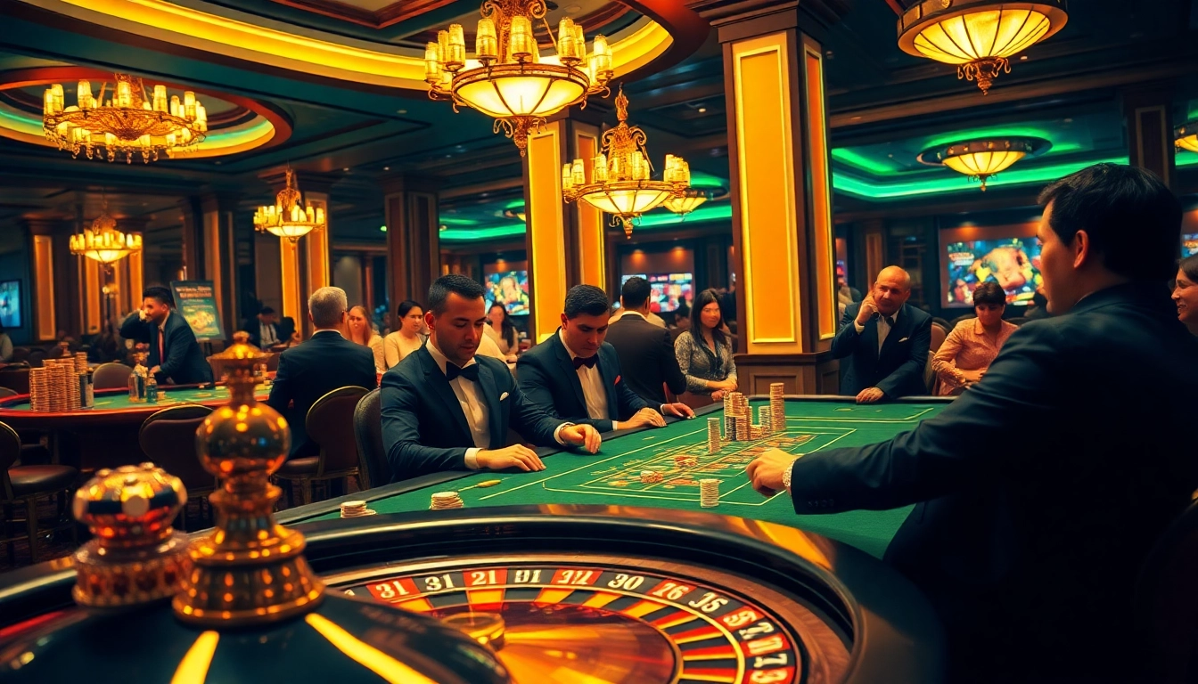 Engaging scene of a high-stakes poker game at https://okking.group/ with players and chips in focus.