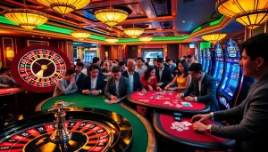 Players enjoying the thrill of strategies at luxury tables in the win55 casino.