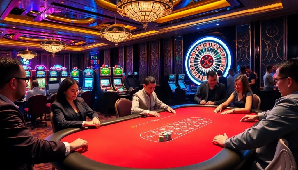 Exciting poker game at 789bet casino showcasing high stakes and vibrant atmosphere.