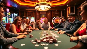 Engage with exciting casino games like poker at vvjl6 com, featuring vibrant tables and enthusiastic players.