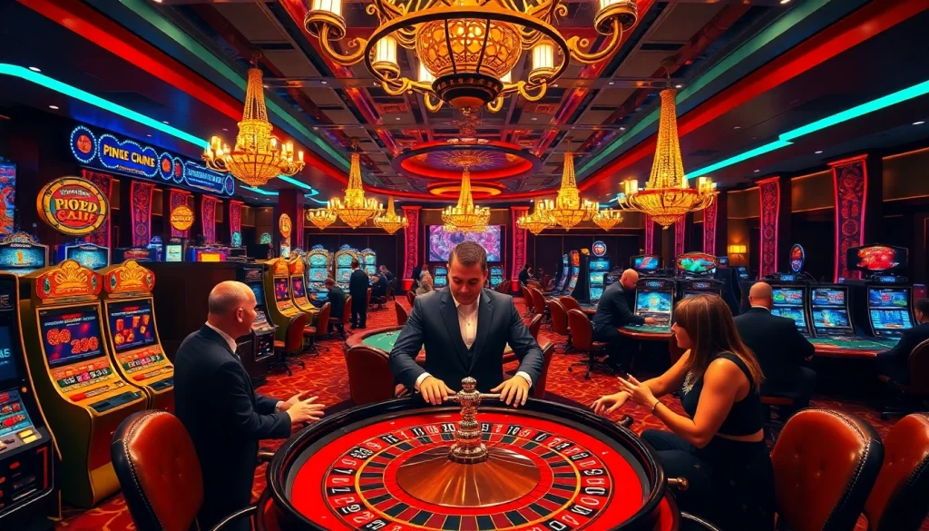 Experience the thrill of online gambling with nk88uk.com at a vibrant casino scene.