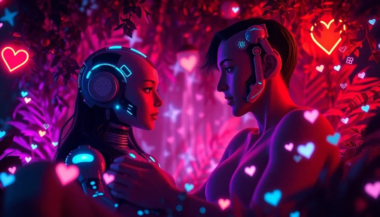Intimate interaction with character AI NSFW, showcasing digital love and connection.