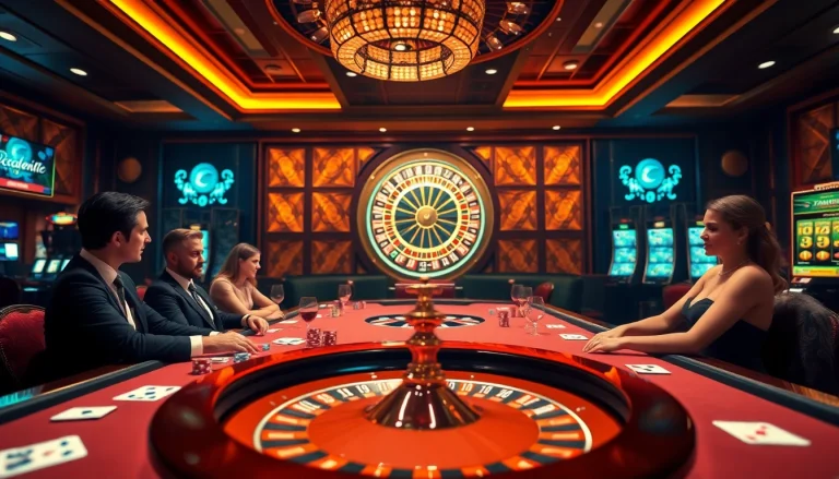Exciting casino action at 789club, featuring vibrant tables, luxurious decor, and thrilling gameplay.
