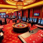 Experience the thrill of SUNWIN gaming with players enjoying roulette and poker in a luxurious casino.