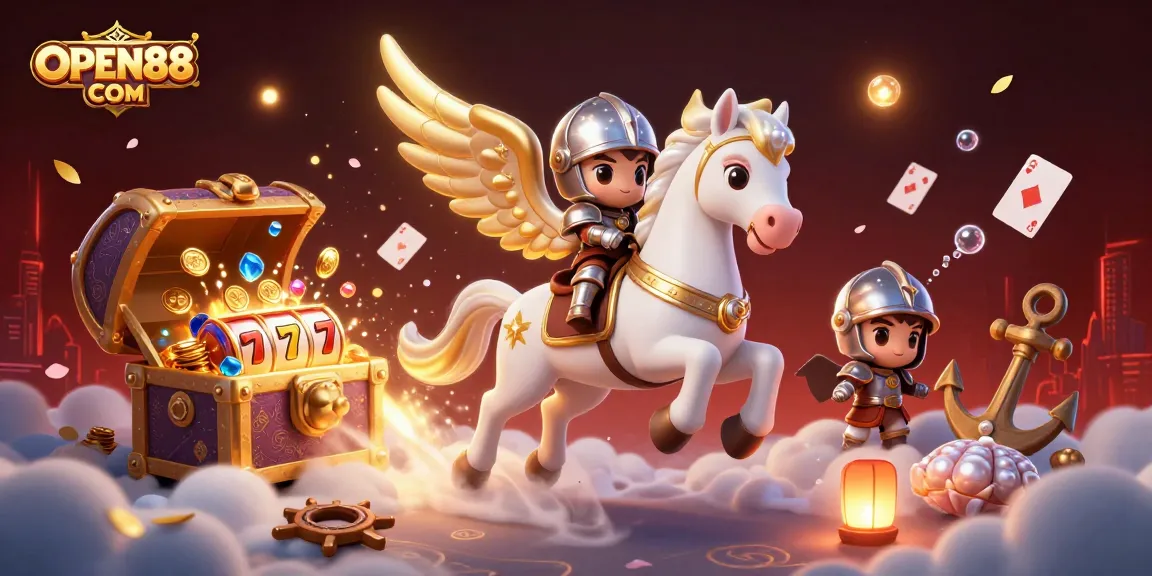 Spin to win at OPEN88 COM while engaging with vibrant casino imagery featuring magical elements.