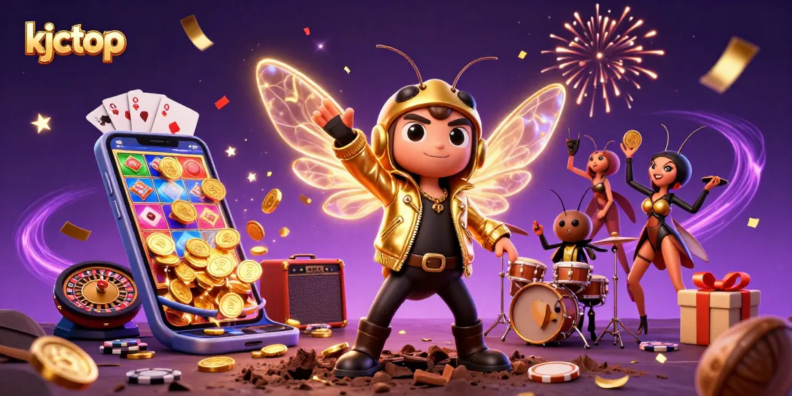 Experience winning strategies with kjctop's exciting casino gaming atmosphere featuring energetic characters and dynamic elements.