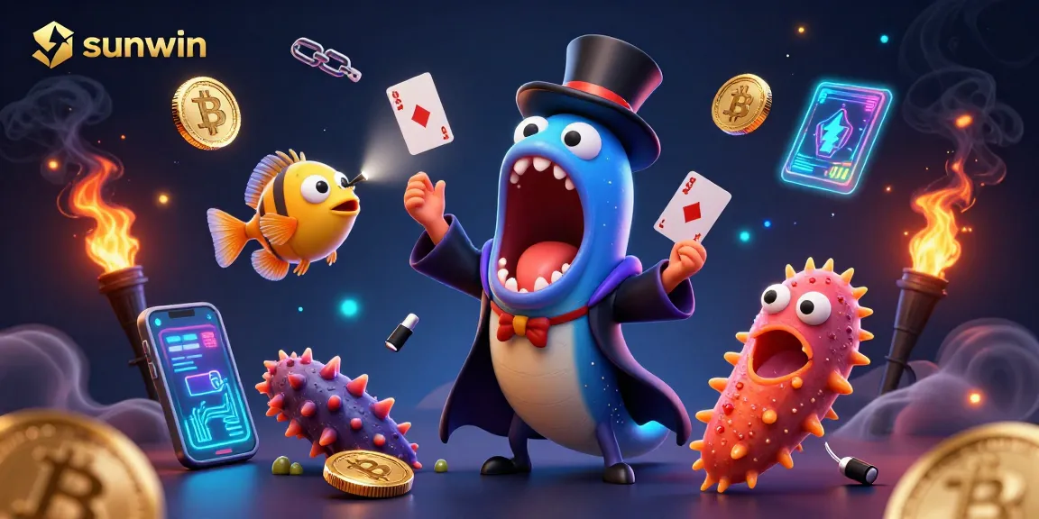 Experience the thrill of sunwin with engaging game elements and vibrant characters in a magical casino scene.